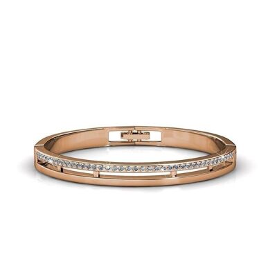 Bracciale Elegante: Oro Rosa e Cristallo
