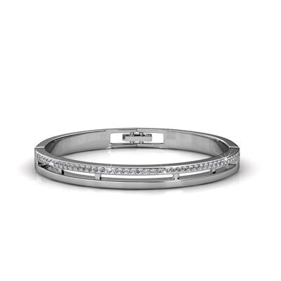 Elegant Bracelet: Silver and Crystal
