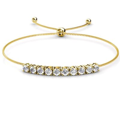 Crystal Mia Bracelet: Gold and Crystal