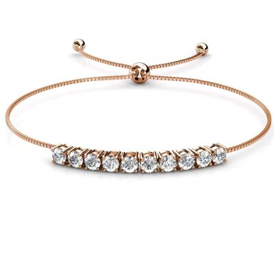 Crystal Mia Bracelet: Rose Gold and Crystal