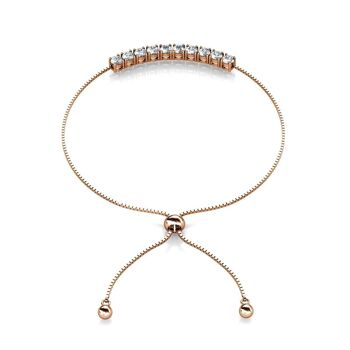 Bracelet Crystal Mia : Or Rosé et Cristal 5