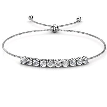 Bracelet Crystal Mia : Argenté et Cristal 1