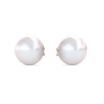 Boucles d'oreilles Full Moon Pearl : Or Rosé et Perle 3