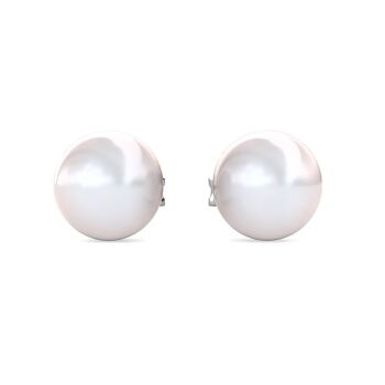 Boucles d'oreilles Full Moon Pearl : Argenté et Perle 3