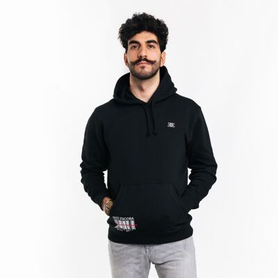 Sudadera con capucha unisex Barcode negra