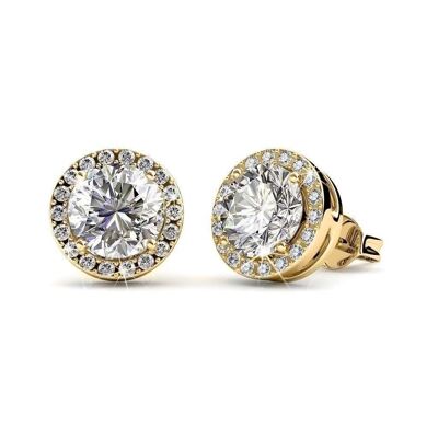 Sophia earrings: Gold and Crystal