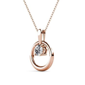 Pendentifs Octavia : Or Rosé et Cristal 4