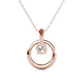 Pendentifs Octavia : Or Rosé et Cristal 10