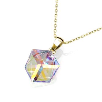 Pendentifs Classic cube : Doré et Cristal 4