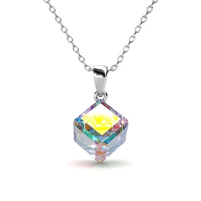 Classic cube pendants: Silver and Crystal