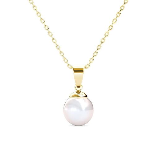 Collier et Pendentif Full Moon Pearl : Doré et Perle