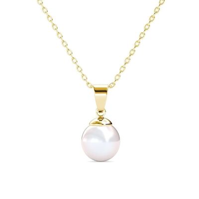 Necklace and Pendant Full Moon Pearl: Gold and Pearl