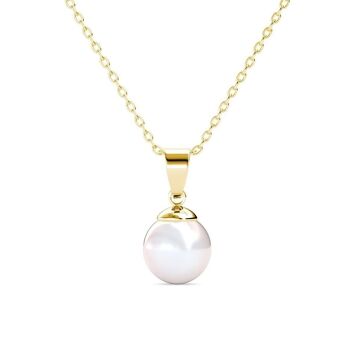 Collier et Pendentif Full Moon Pearl : Doré et Perle 1