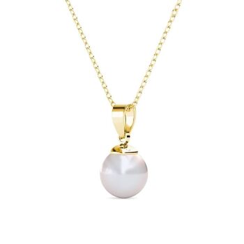 Collier et Pendentif Full Moon Pearl : Doré et Perle 3