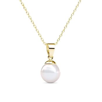 Collier et Pendentif Full Moon Pearl : Doré et Perle 4