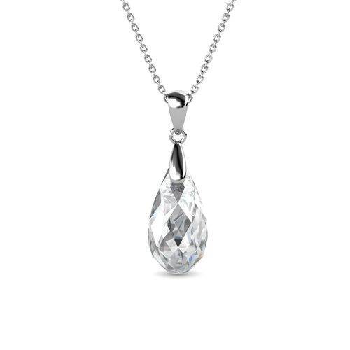 Pendentif Crystal Droplet : Argenté et Cristal