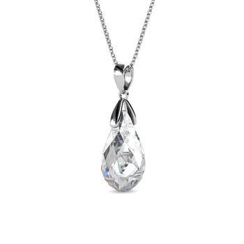 Pendentif Crystal Droplet : Argenté et Cristal 8