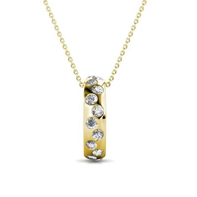 Joy pendant: Gold and Crystal