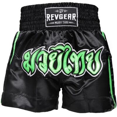 Kids Muay Thai Shorts - Black Green