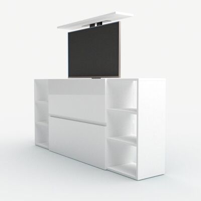 Coffre TV Lift SL55 Plus - BLANC MAT / BLANC BRILLANT
