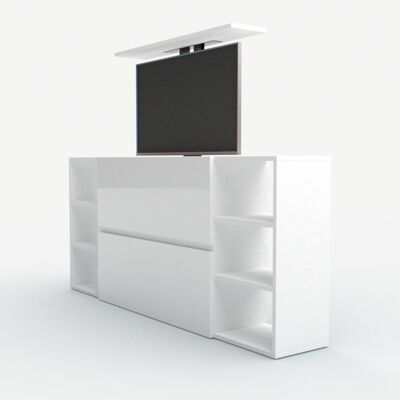 Cajonera elevador TV SL43 Plus - BLANCO MATE / BLANCO BRILLO