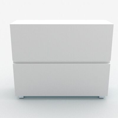 TV lift chest of drawers SL 55 inches - WHITE MATT / WHITE MATT