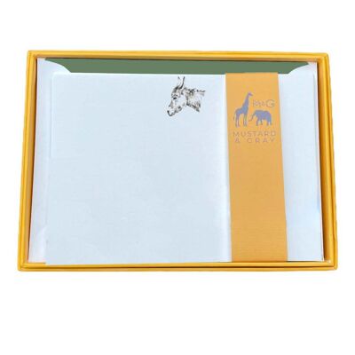 Esel-Notizkarten-Set mit linierten Umschlägen