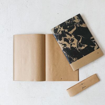 Large A4 "Symbiose" notebook. French format and brown paper interior