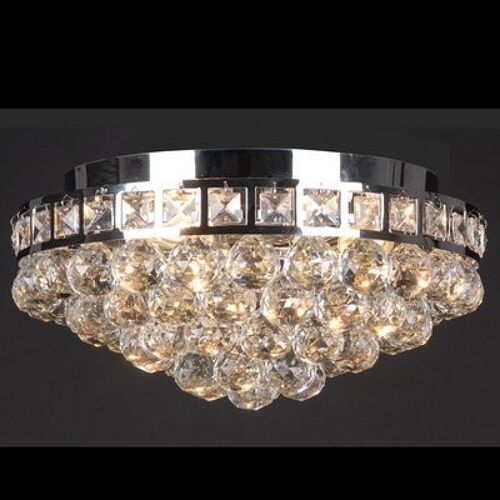 Plafondlamp kristal 3 lichts Ø 40x20 cm E14/max 3x40W - I