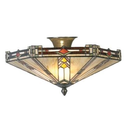 Plafondlamp Tiffany Ø 40x23 cm E14/max 2x40W - I