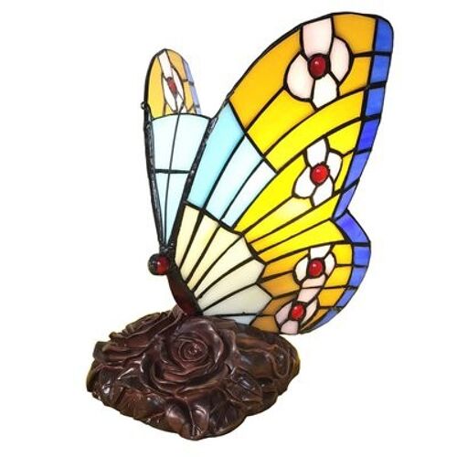Tafellamp Tiffany vlinder 17x15x24 cm E14/max 1x25W