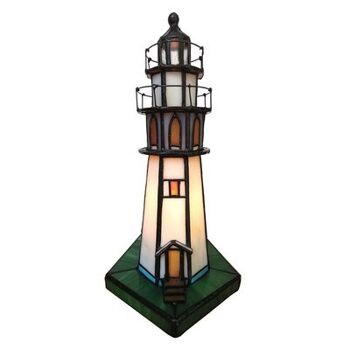 Lampe à poser Tiffany phare 11x11x25 cm E14/max 1x25W 1
