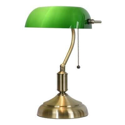Bureaulamp groen 27x17x41 cm E27/max 1x60W - I