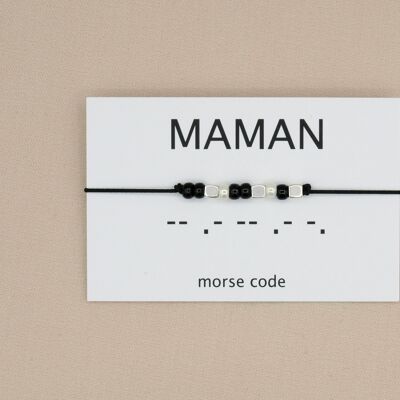 Morse code bracelet maman (silver, rose gold, gold)
