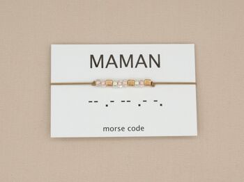 Bracelet code Morse maman (argent, or rose ou or) 5