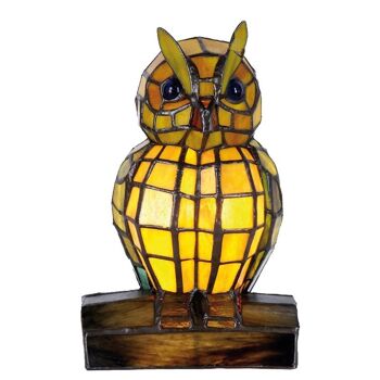 Lampe à poser Tiffany Hibou 15x12x22 cm E14/max 1x40W 2