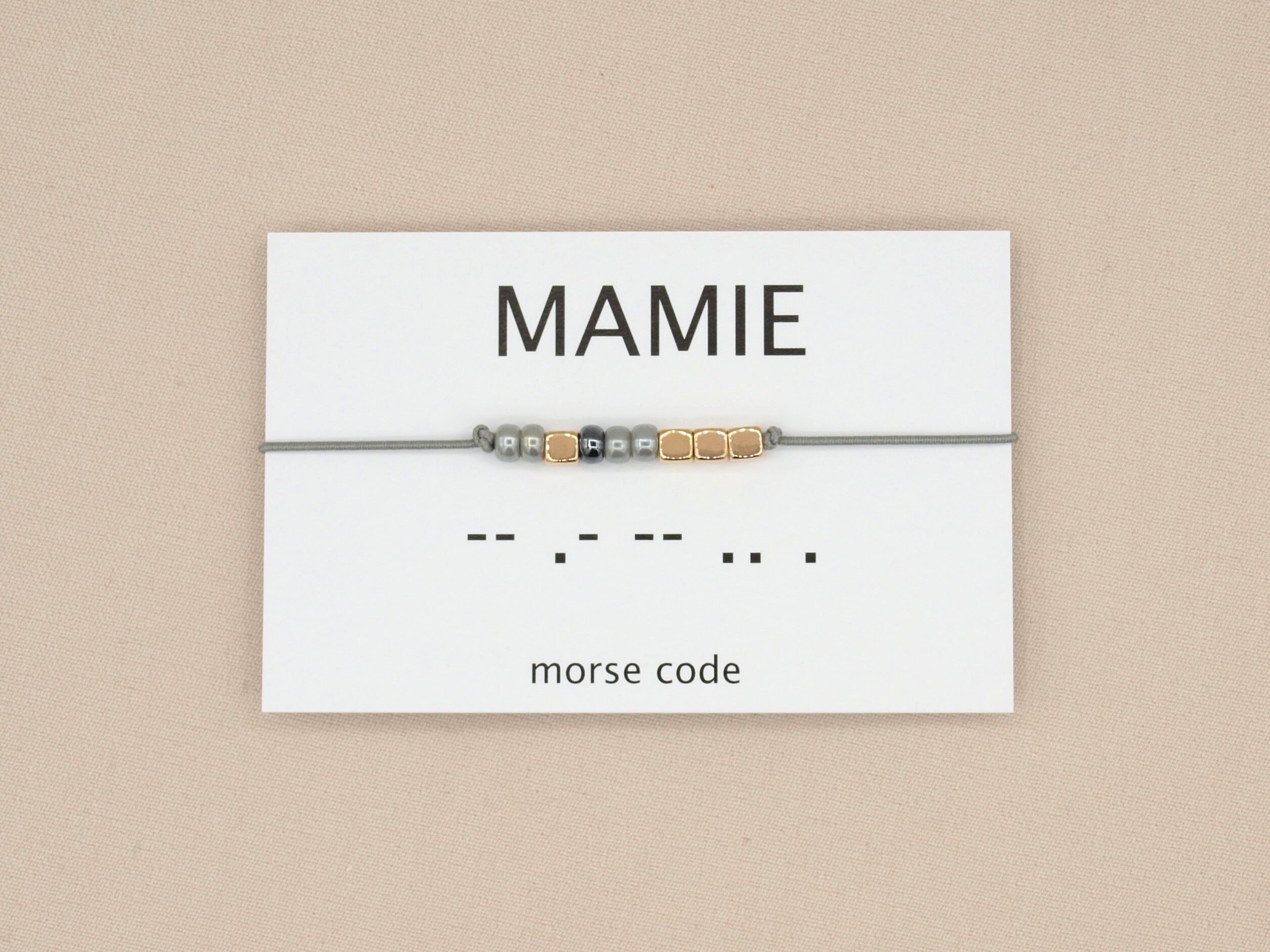 Morsecode-Armband Mamie (Silber, Roségold oder Gold)