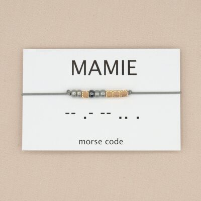 Pulsera código morse mamie (plata, oro rosa u oro)