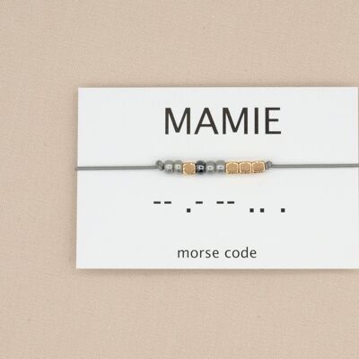 Morse code bracelet mamie (silver, rose gold, gold)
