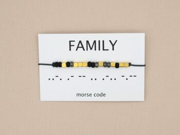 Famille de bracelets code Morse (argent, or rose, or) 11