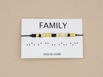 Famille de bracelets code Morse (argent, or rose, or) 12