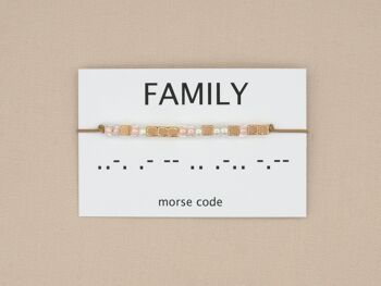 Famille de bracelets code Morse (argent, or rose, or) 5