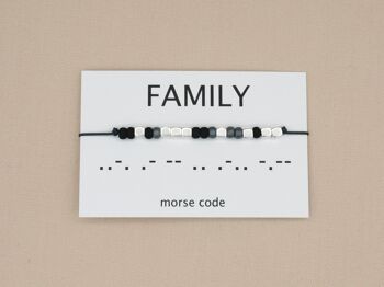 Famille de bracelets code Morse (argent, or rose, or) 3