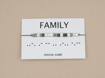 Famille de bracelets code Morse (argent, or rose, or) 2