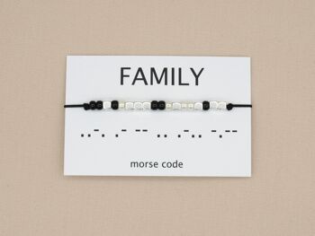 Famille de bracelets code Morse (argent, or rose, or) 4