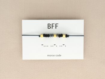 Bracelet code Morse BFF (argent, or rose, or) 11