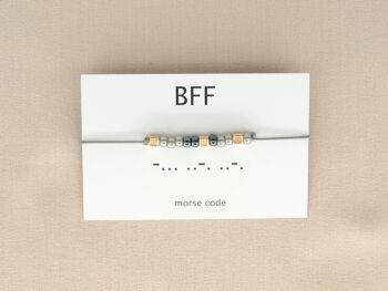 Bracelet code Morse BFF (argent, or rose, or) 6