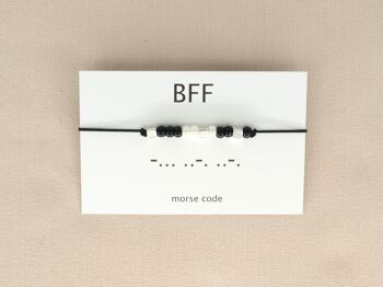 Bracelet code Morse BFF (argent, or rose, or) 4