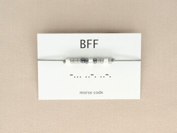 Bracelet code Morse BFF (argent, or rose, or) 2