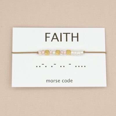 Morse code bracelet faith (silver, rose gold, gold)